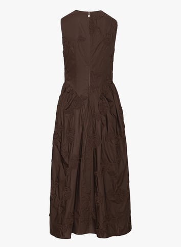 Floral patterned midi dress ROTATE Brown